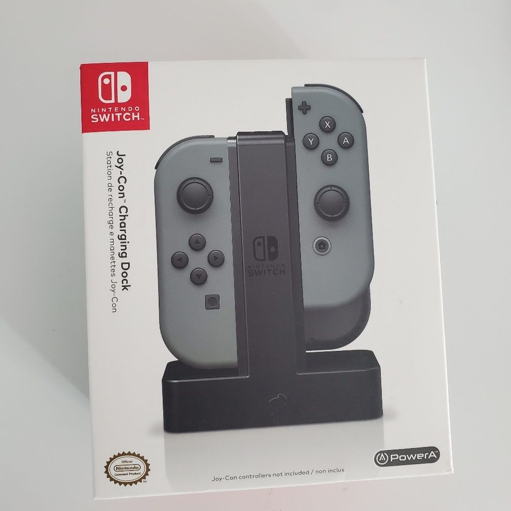 Joy-Con Charging Dock for Nintendo Switch - Black and Gray NIB